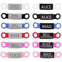 Colloid Pet ID Tag Stainless Steel Custom Engraving Nameplate