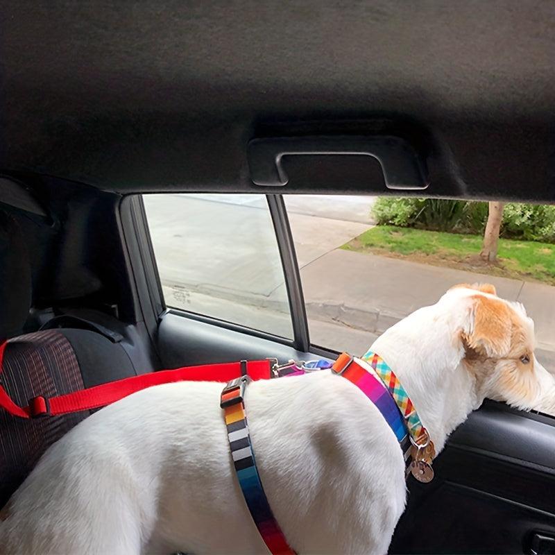 Adjustable 2 in 1 Nylon Lead Leash And Seat Belt Puppy Seat Belt