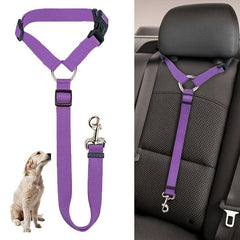 Adjustable 2 in 1 Nylon Lead Leash And Seat Belt Puppy Seat Belt