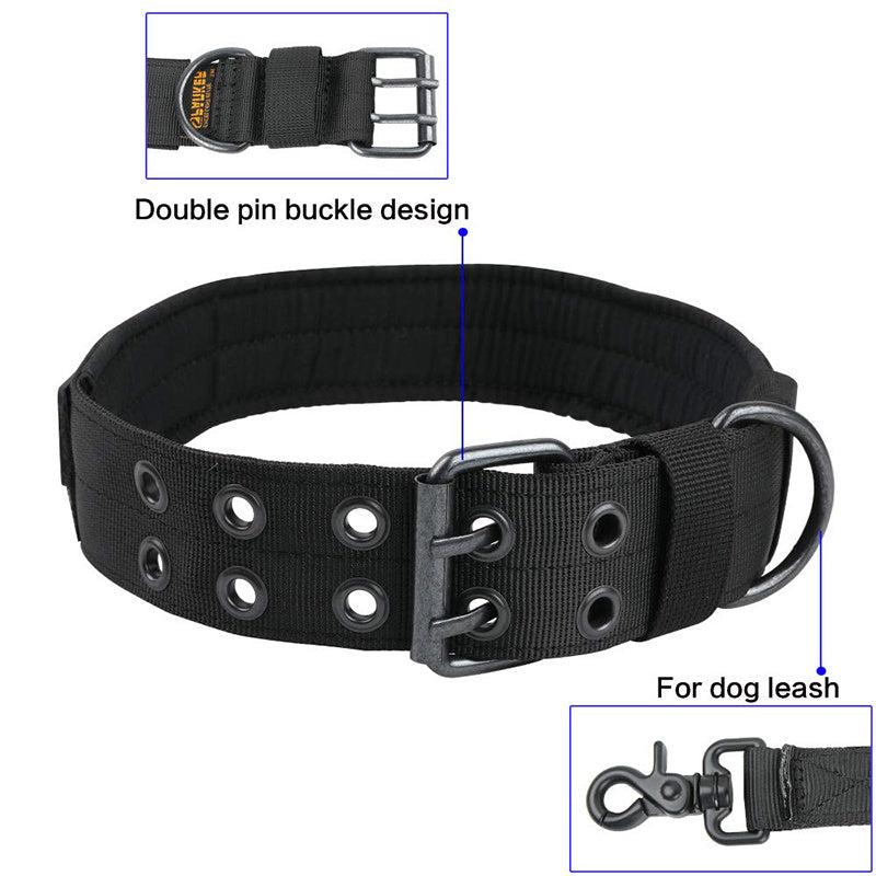 Adjustable Tactical Dog Collar for Training - Medium & Large Dogs