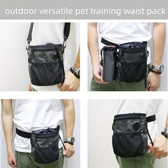 Multifunctional Dog Training Treat Pouch with Water Bottle Bag