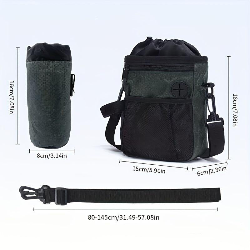 Multifunctional Dog Training Treat Pouch with Water Bottle Bag
