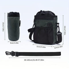 Multifunctional Dog Training Treat Pouch with Water Bottle Bag