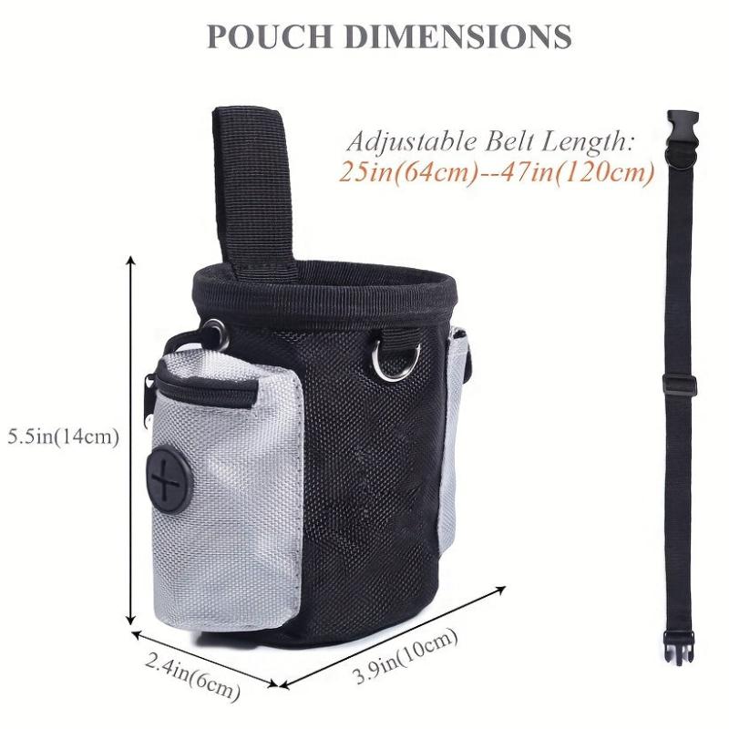 Portable Dog Treat Pouch with Waist Clip for Training and Outdoors
