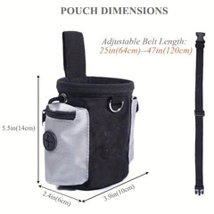 Portable Dog Treat Pouch with Waist Clip for Training and Outdoors