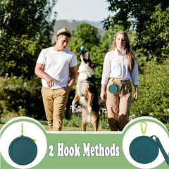 Silicone Dog Treat Pouch for Training - Portable with Lanyard & Hook