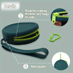 Silicone Dog Treat Pouch for Training - Portable with Lanyard & Hook