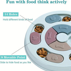 Slow Feeder Plate Cat Dog Bowl Interactive Puzzle Toy