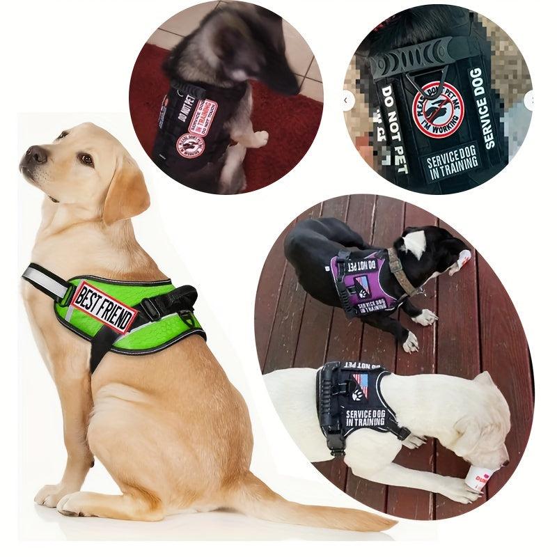 30pcs Service Dog Training Vest Embroidered Patches Dog Patch Accessories