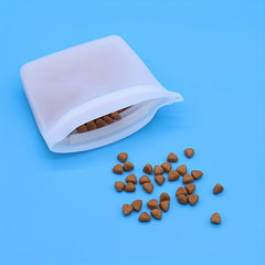 Dog Training Silicone Zipper Treat Bag - Reusable Pouch for Dry or Wet Treats