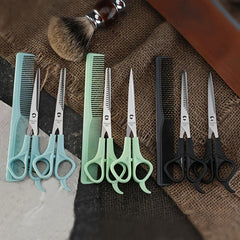 3pc Hair Cutting Scissors Set with Bangs Teeth Shears Comb Pet Grooming Tools