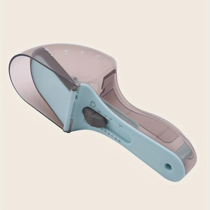 Adjustable Pet Food Scoop with Scale Measuring Cup for Cats & Dogs