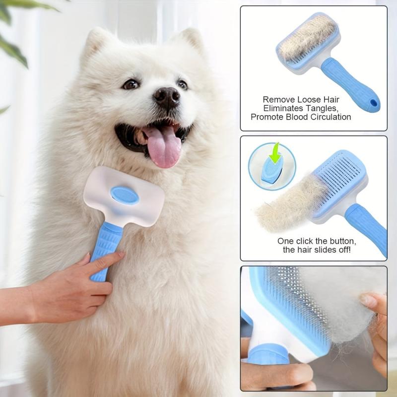Float Hair Removal Slicker Brush for Pet Grooming