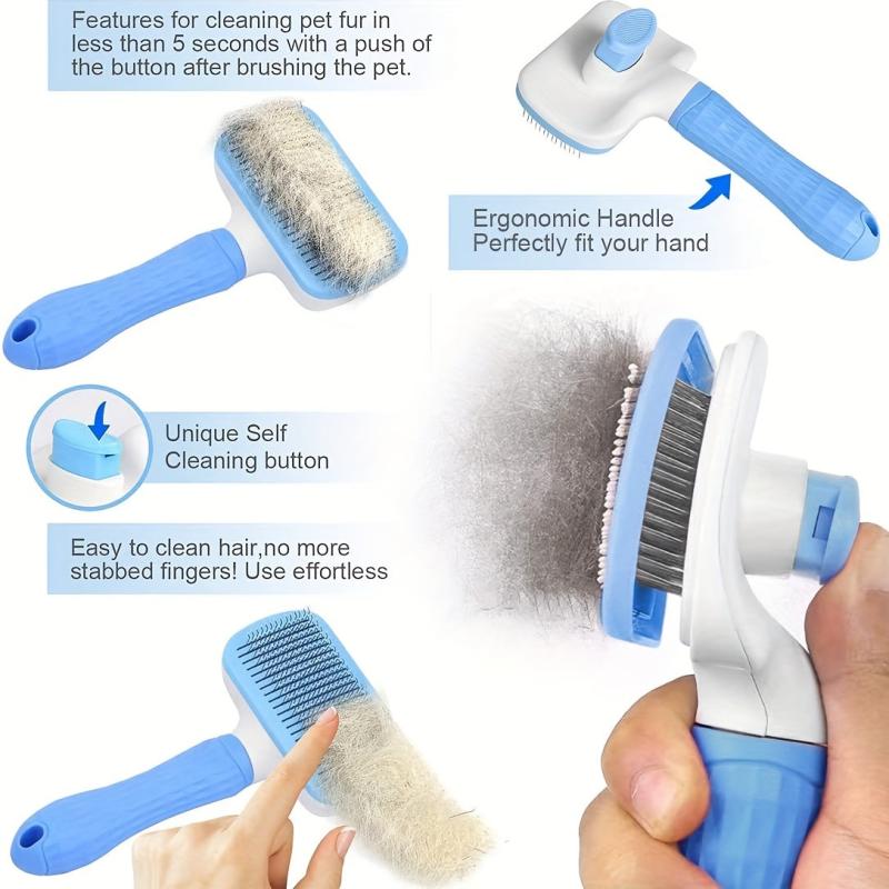 Float Hair Removal Slicker Brush for Pet Grooming