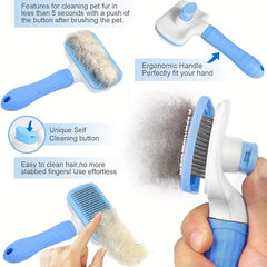Float Hair Removal Slicker Brush for Pet Grooming