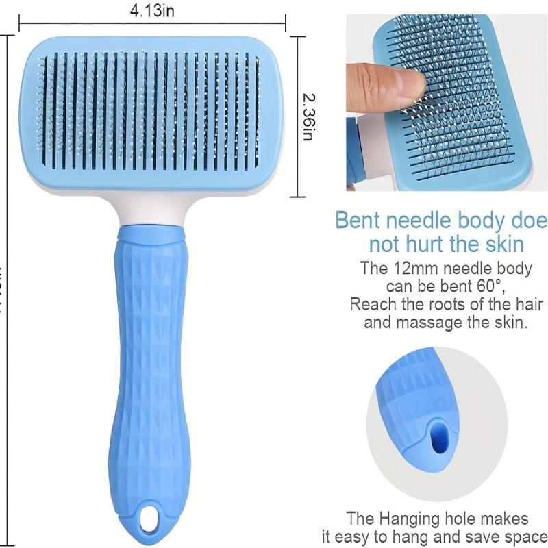 Float Hair Removal Slicker Brush for Pet Grooming