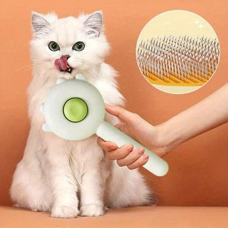Self Cleaning Pet Brush for Cats and Dogs - Promotes Healthy Coat