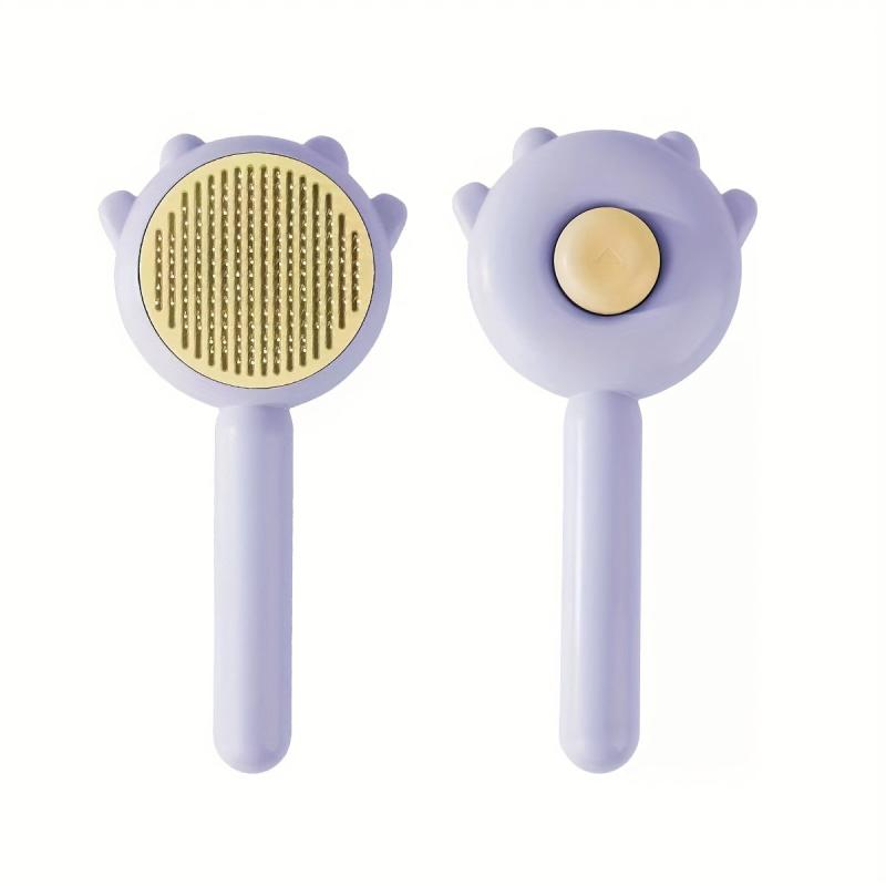 Self Cleaning Pet Brush for Cats and Dogs - Promotes Healthy Coat