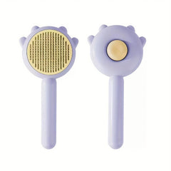 Self Cleaning Pet Brush for Cats and Dogs - Promotes Healthy Coat