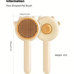 Self Cleaning Pet Brush for Cats and Dogs - Promotes Healthy Coat