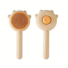 Self Cleaning Pet Brush for Cats and Dogs - Promotes Healthy Coat