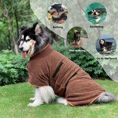 Pet Bath Robe Towel Microfibre Fast Drying Coat