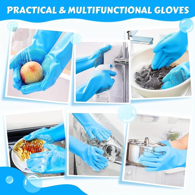 Enhanced 5 Finger Pet Grooming Gloves - Cat Hair Remover & Dog Washing Gloves