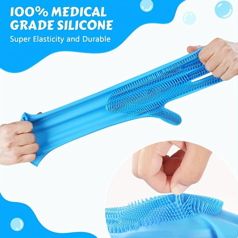 Enhanced 5 Finger Pet Grooming Gloves - Cat Hair Remover & Dog Washing Gloves