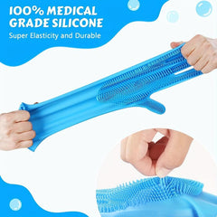 Enhanced 5 Finger Pet Grooming Gloves - Cat Hair Remover & Dog Washing Gloves