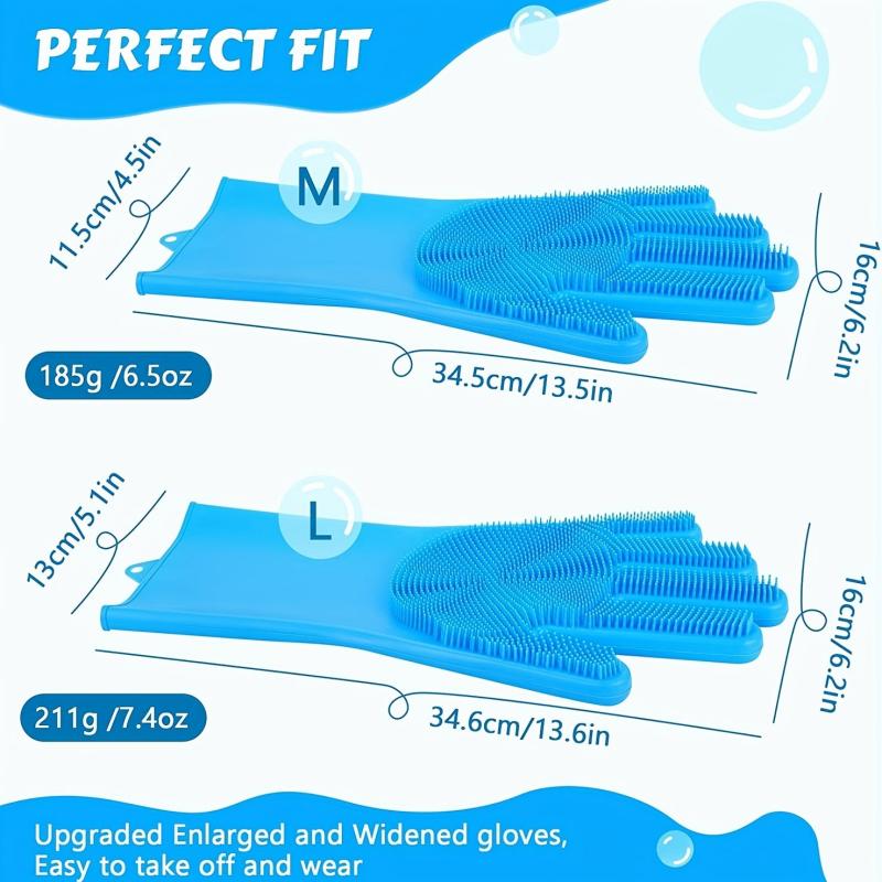 Enhanced 5 Finger Pet Grooming Gloves - Cat Hair Remover & Dog Washing Gloves