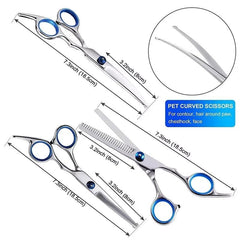 Pet Grooming Scissors - Round Head Stainless Steel Dog Hair Shears