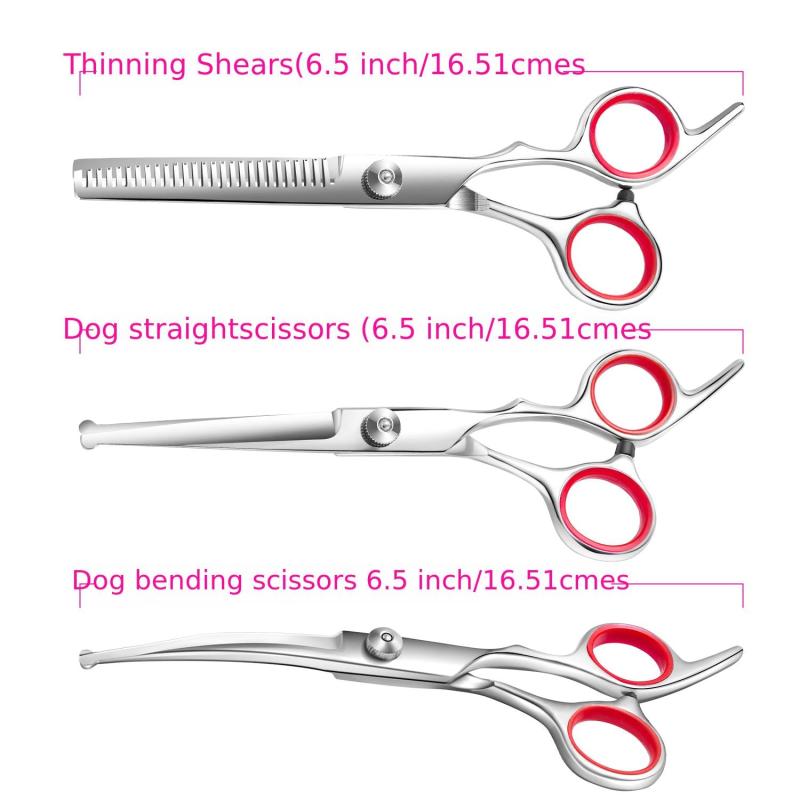 4pcs Dog Grooming Scissors Set for Precise Trimming & Shaping All Breeds