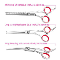 4pcs Dog Grooming Scissors Set for Precise Trimming & Shaping All Breeds