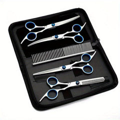 Dog Grooming Scissors Set for Hair Cutting and Thinning