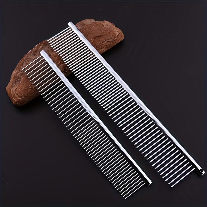 Pet Grooming Comb for Dogs & Cats - Stainless Steel Shedding Tool