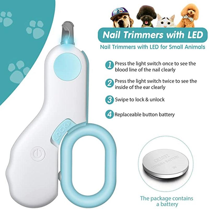 LED Pet Nail Clippers and Trimmers for Dogs and Cats