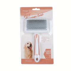 Self-Cleaning Slicker Brush for Shedding Dog Hair & Cat Grooming