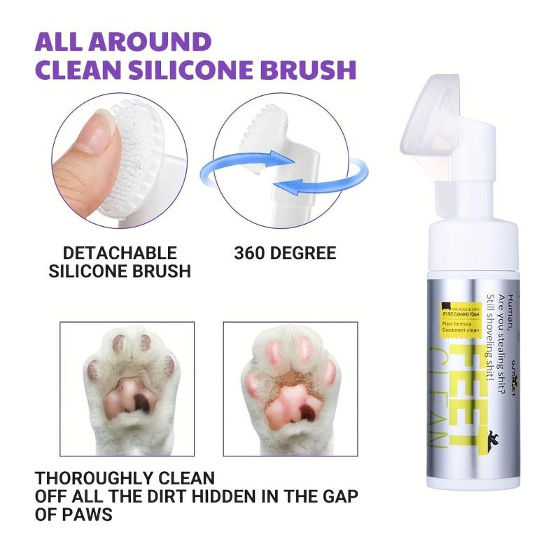 Pet Paw Cleaner Foam Brush Odor Control Wash