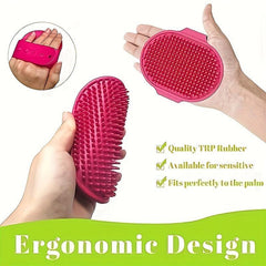 Dog Bath Brush Pet Bath Comb Brush Soothing Massage Rubber Comb 2pcs