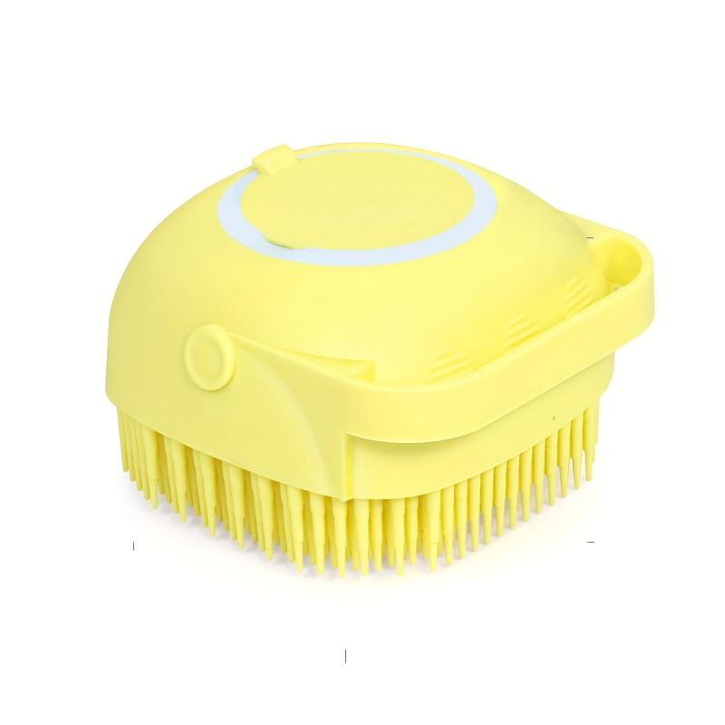 Dog Bath Brush Grooming Massage Brush with Shampoo Dispenser