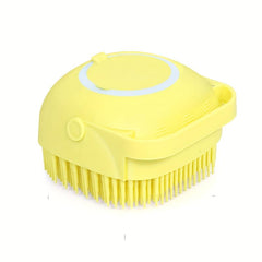 Dog Bath Brush Grooming Massage Brush with Shampoo Dispenser