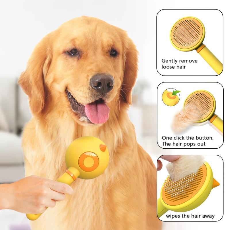 Self Cleaning Pet Hair Brush Comb - Remove Tangles & Loose Hair