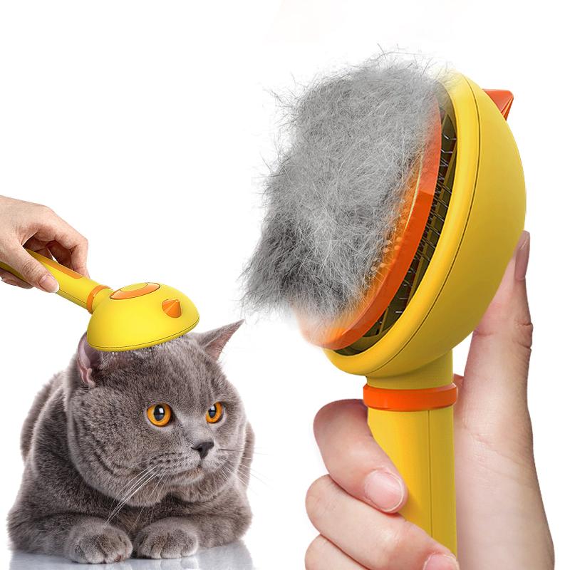 Self Cleaning Pet Hair Brush Comb - Remove Tangles & Loose Hair