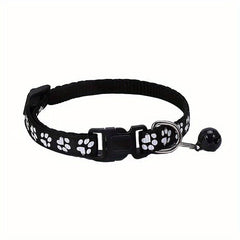 Stylish Paw Print Pet Collar for Cats & Small Dogs