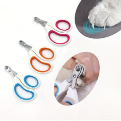 Pet Nail Clippers Round Hole Anti bleeding Nail Scissors For Cat Stainless Steel