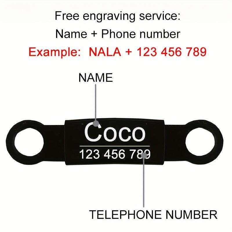 Stainless Steel Pet ID Tag Customized Engraving Nameplate