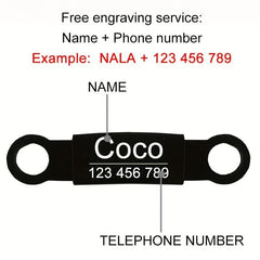 Stainless Steel Pet ID Tag Customized Engraving Nameplate