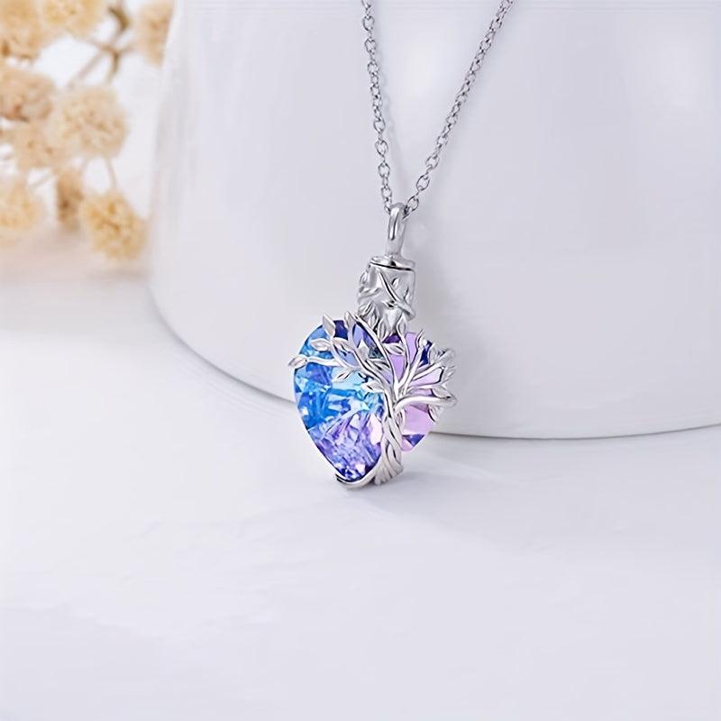 Tree of Life Heart Urn Necklace Memorial Keepsake