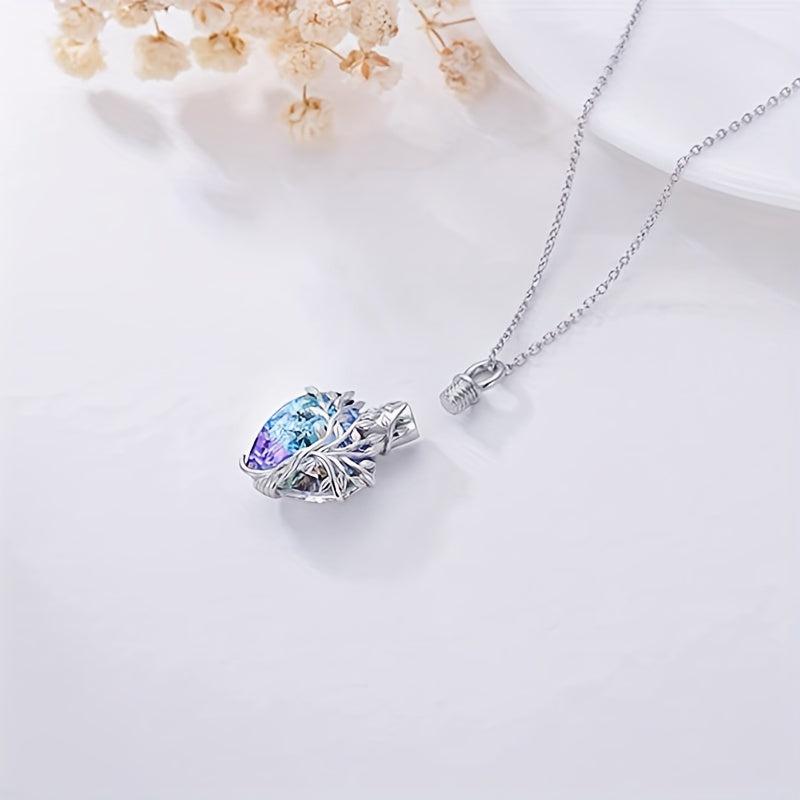 Tree of Life Heart Urn Necklace Memorial Keepsake