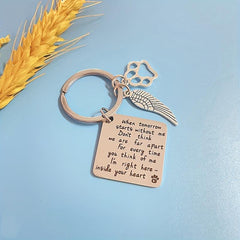 Stainless Steel Dog Memorial Keychain